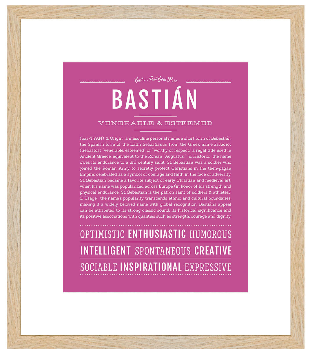 Bastian | Name Art Print