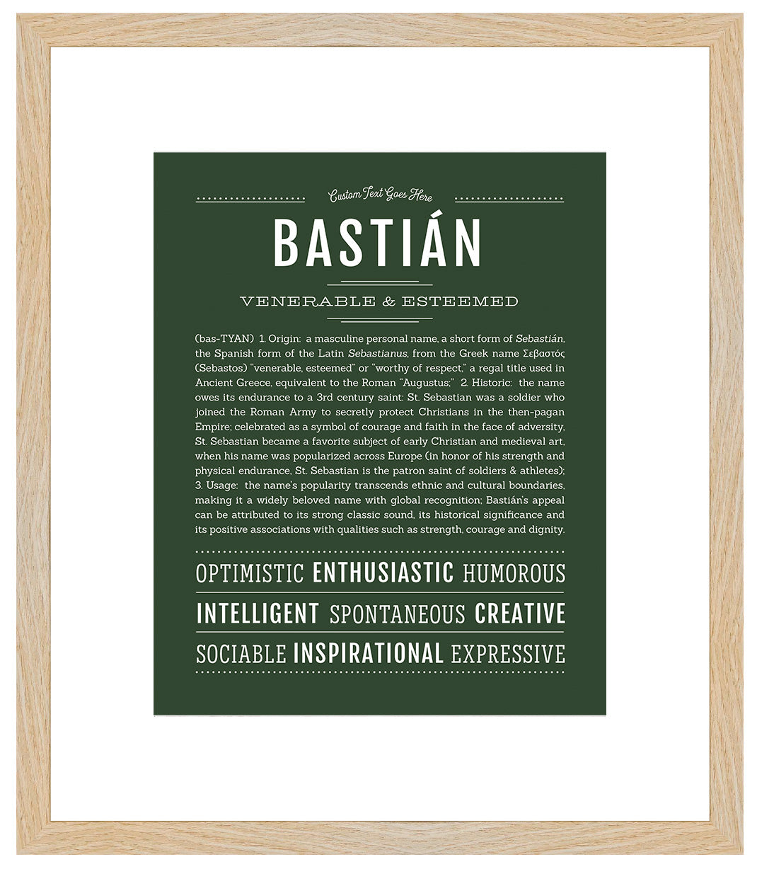 Bastian | Name Art Print