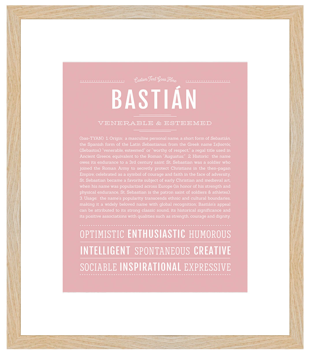 Bastian | Name Art Print