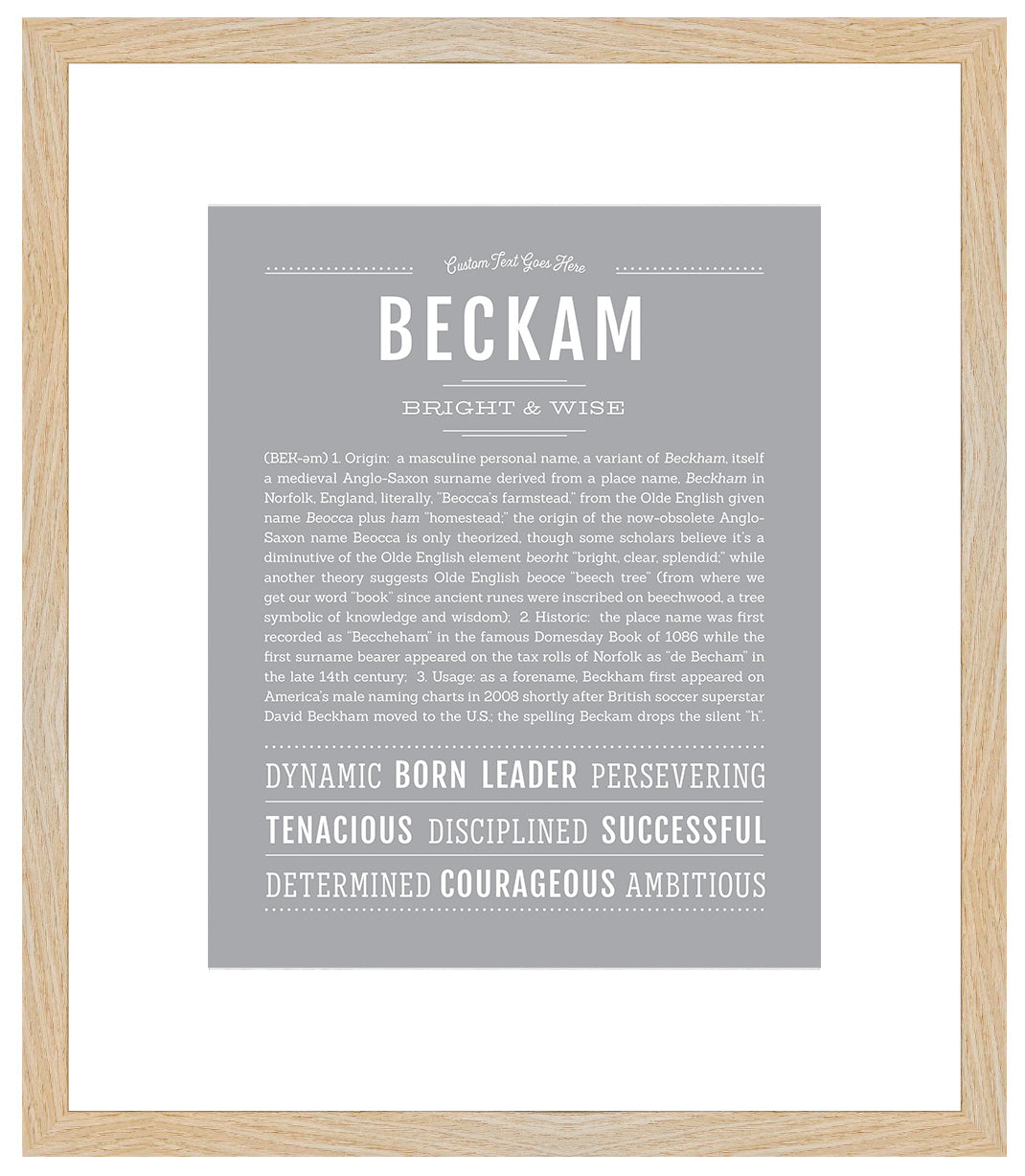 Beckam | Name Art Print