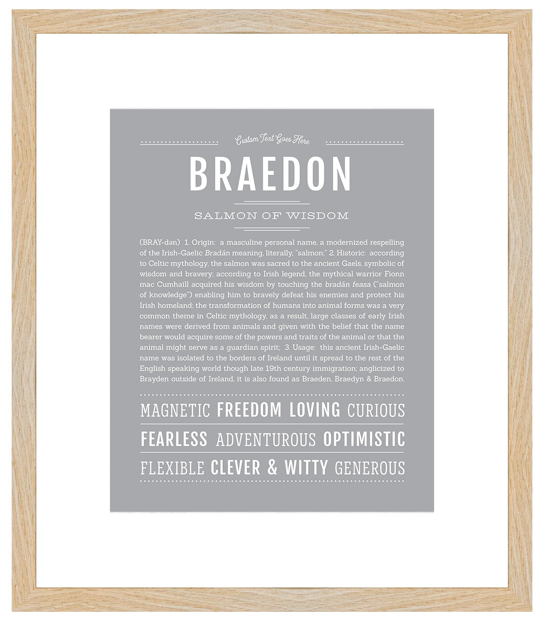 Braedon | Name Art Print