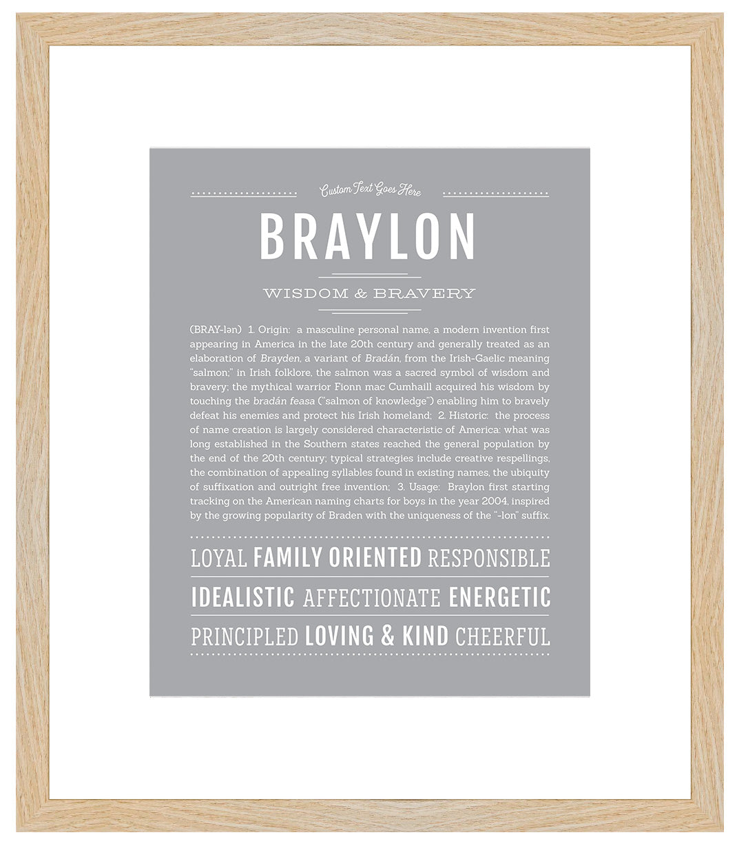 Braylon | Name Art Print