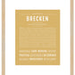 Brecken (male) | Name Art Print