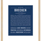 Brecken (male) | Name Art Print