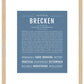 Brecken (male) | Name Art Print