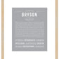 Bryson | Name Art Print