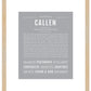 Callen | Name Art Print