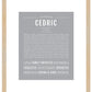 Cedric | Name Art Print