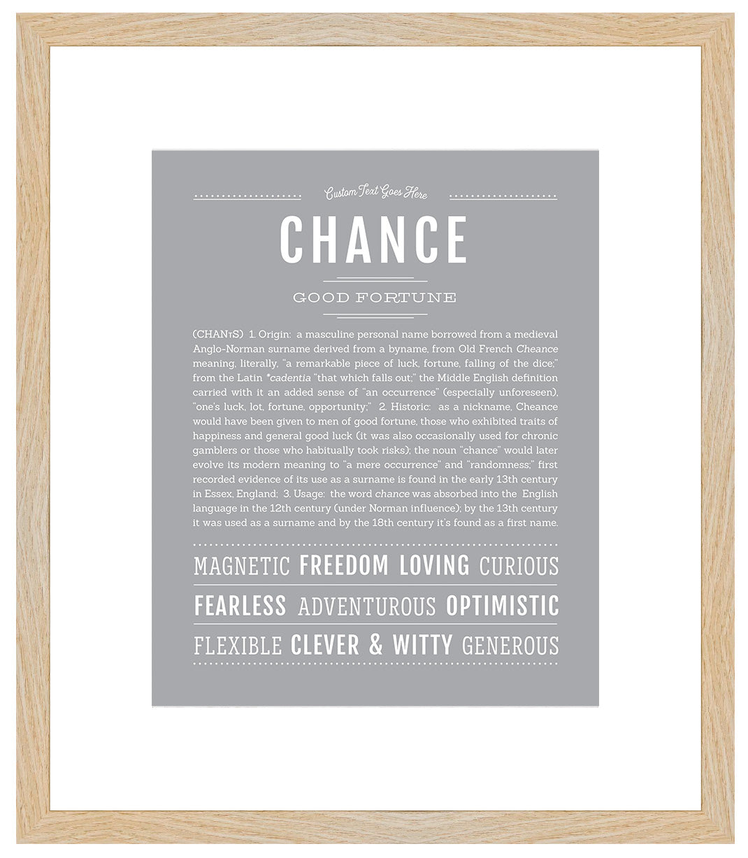 Chance | Name Art Print