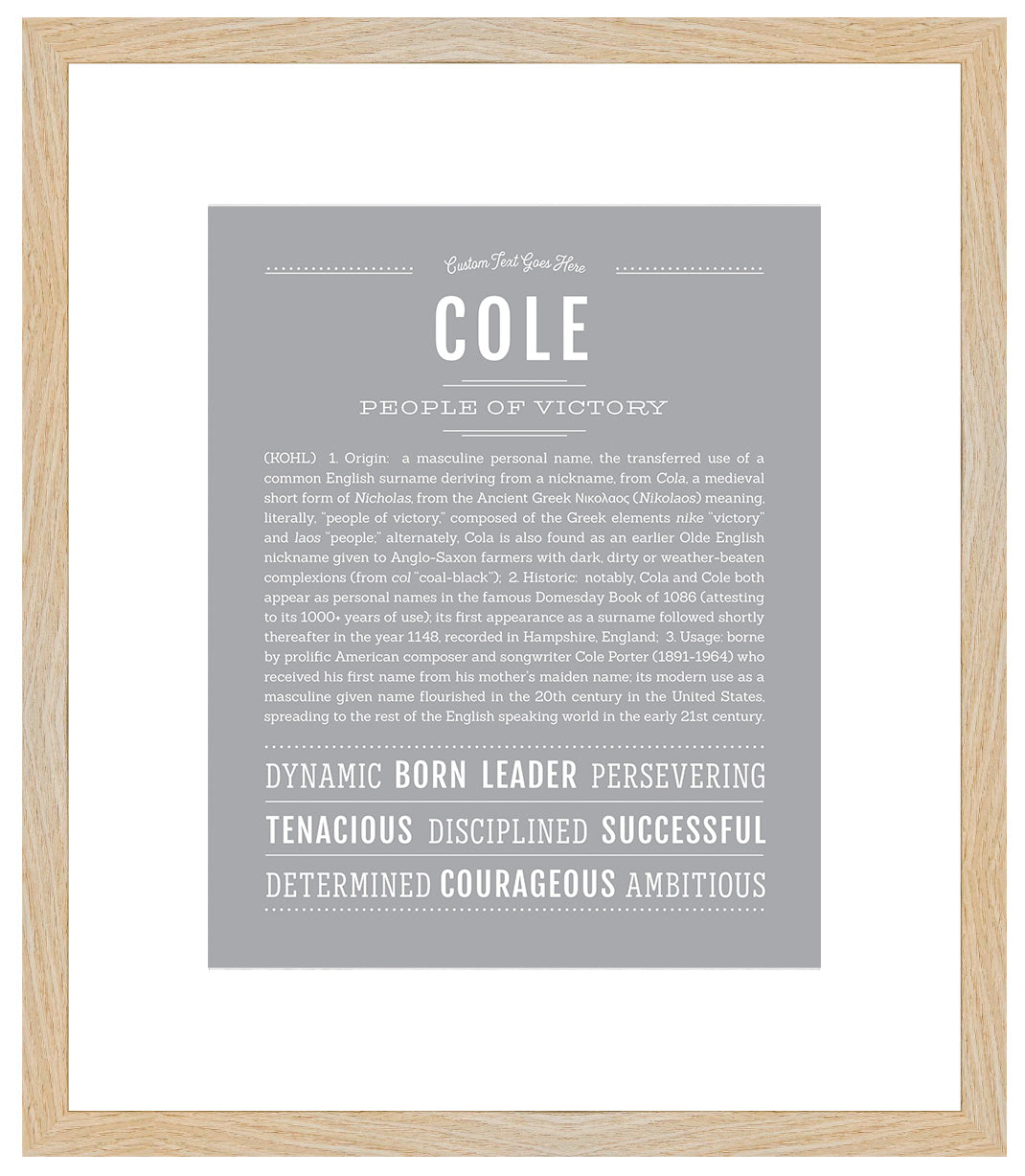 Cole | Name Art Print