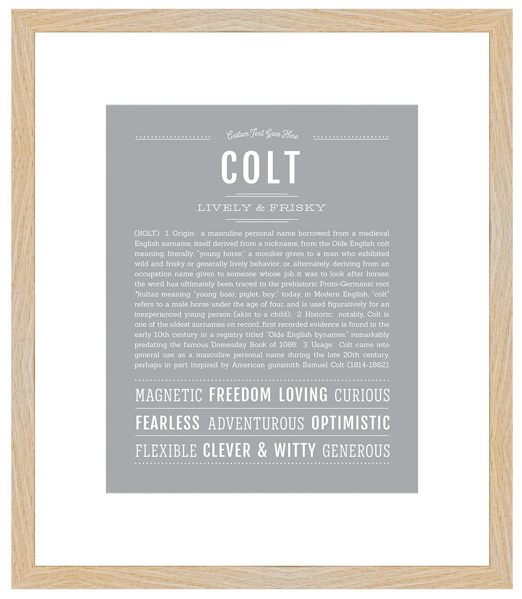 Colt | Name Art Print