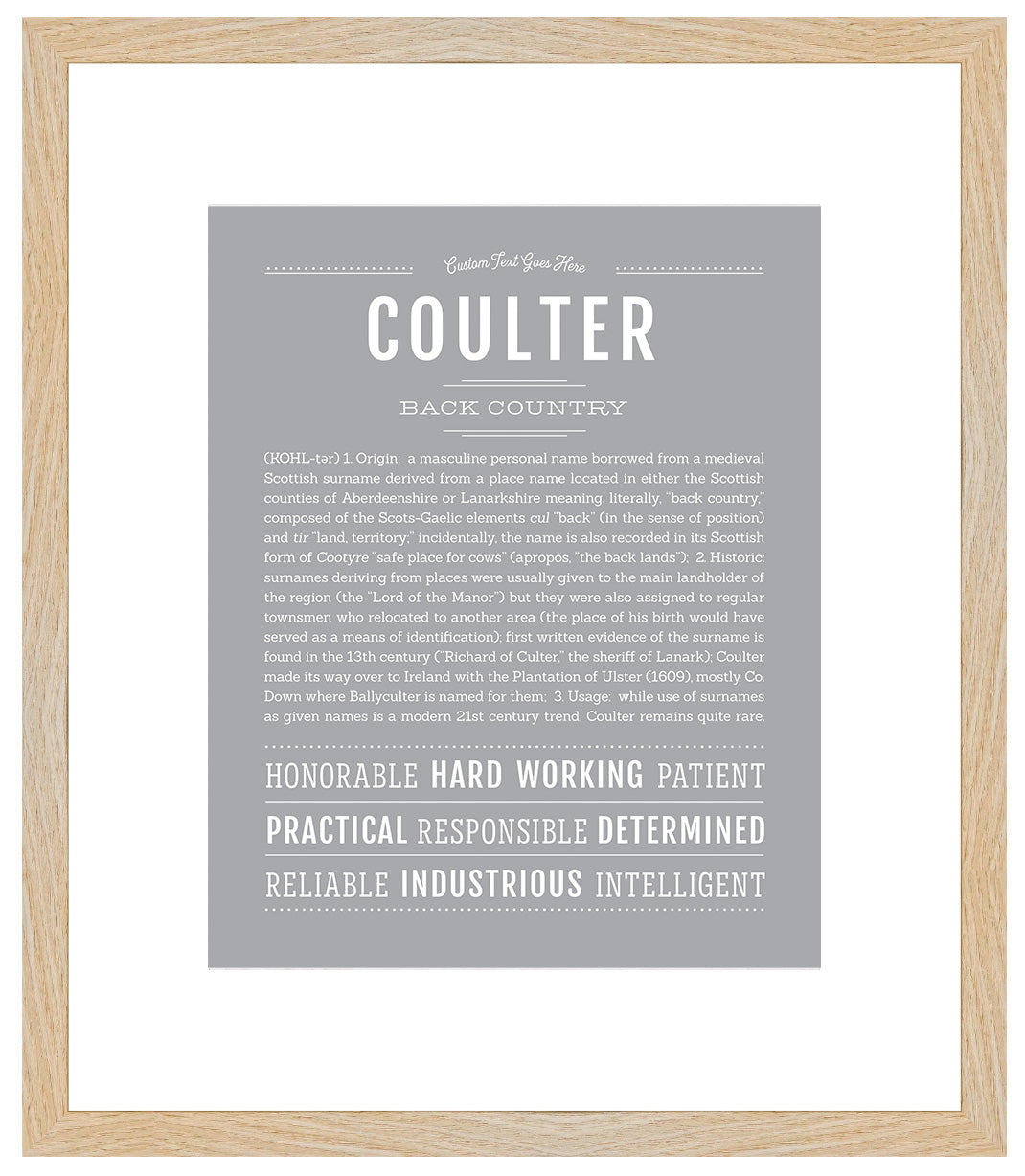 Coulter | Name Art Print