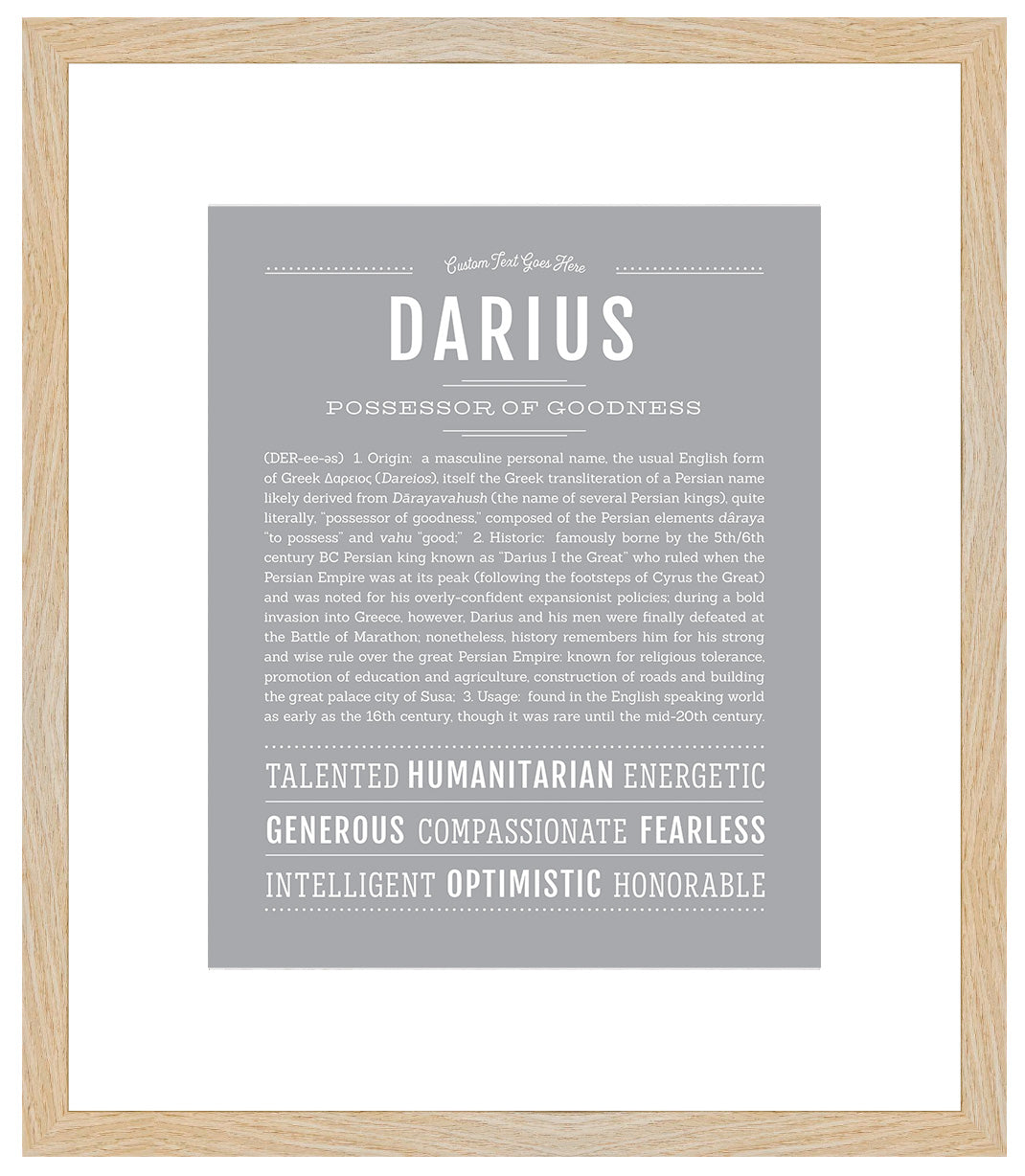 Darius | Name Art Print