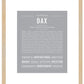 Dax | Name Art Print