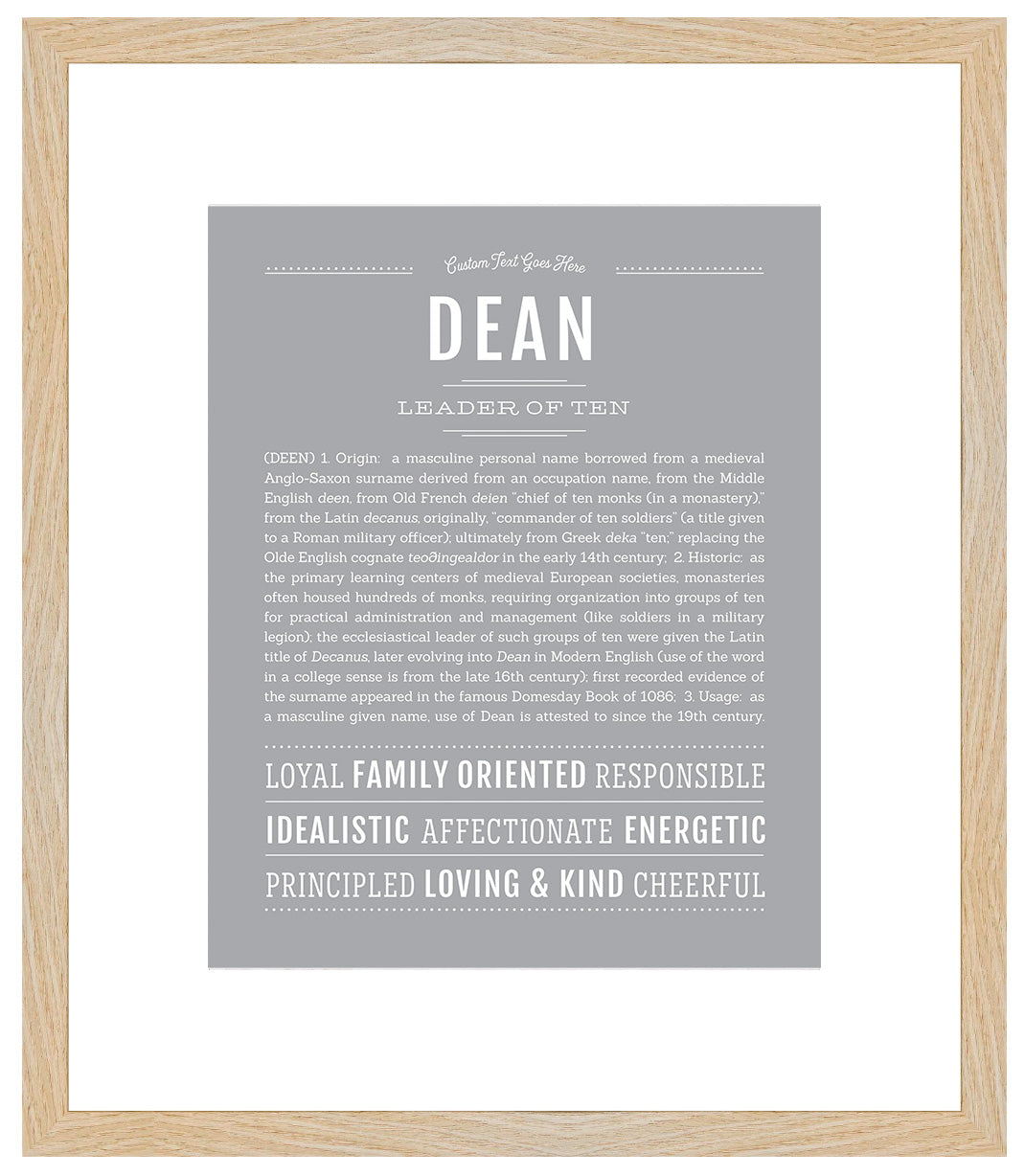 Dean | Name Art Print