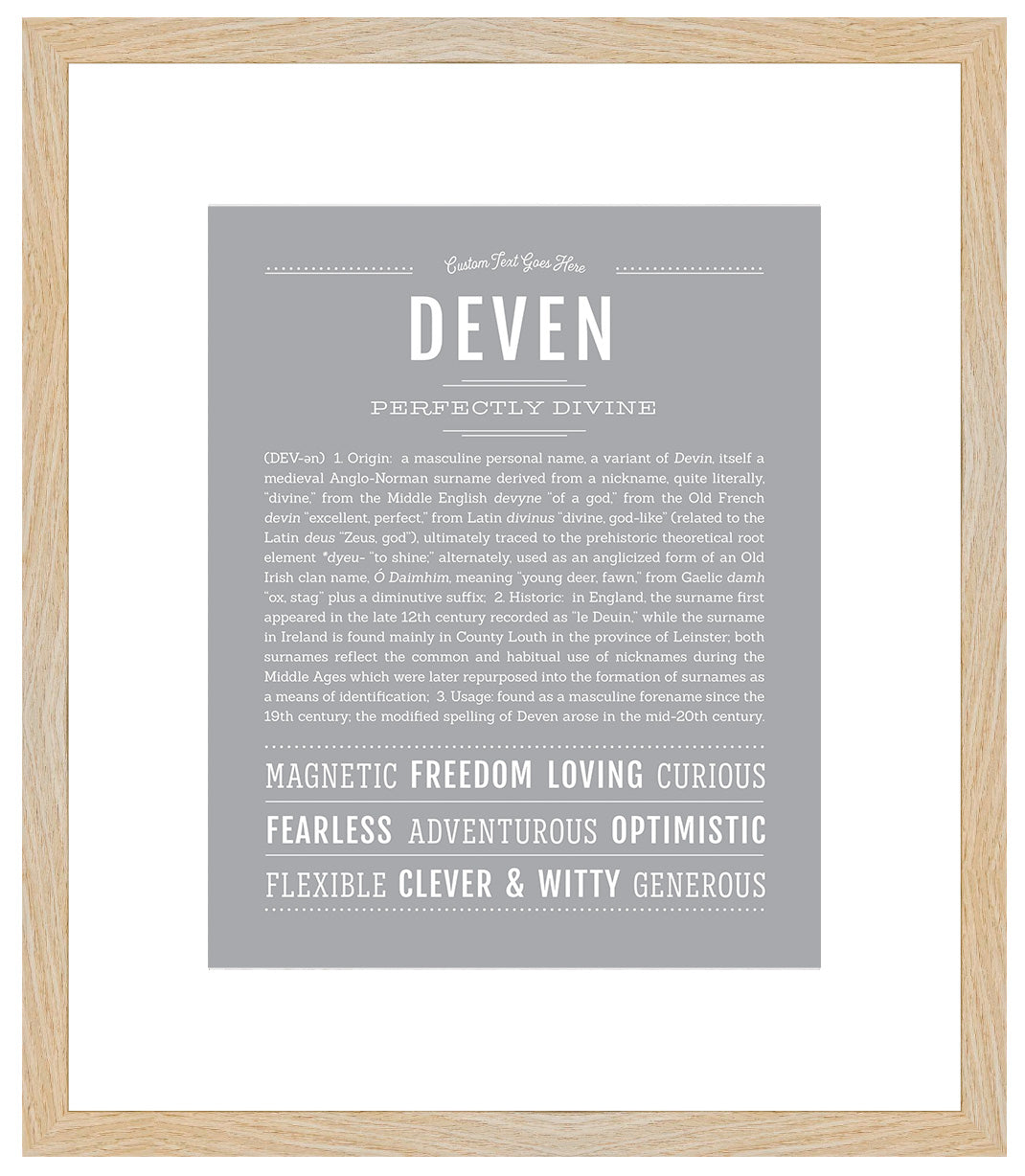 Deven | Name Art Print