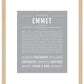 Emmet | Name Art Print