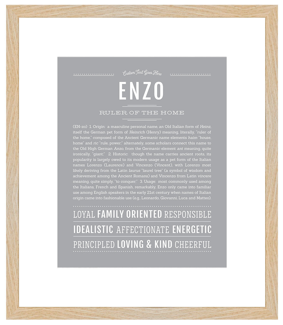 Enzo | Name Art Print