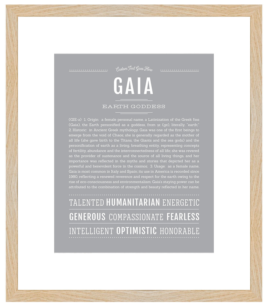 Gaia | Name Art Print