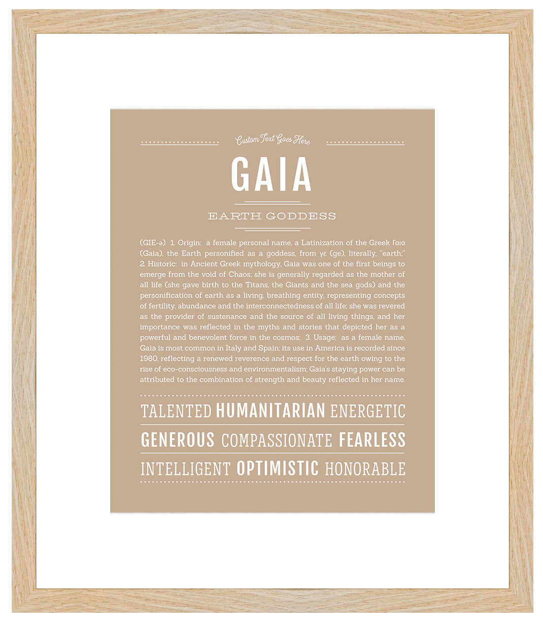 Gaia | Name Art Print