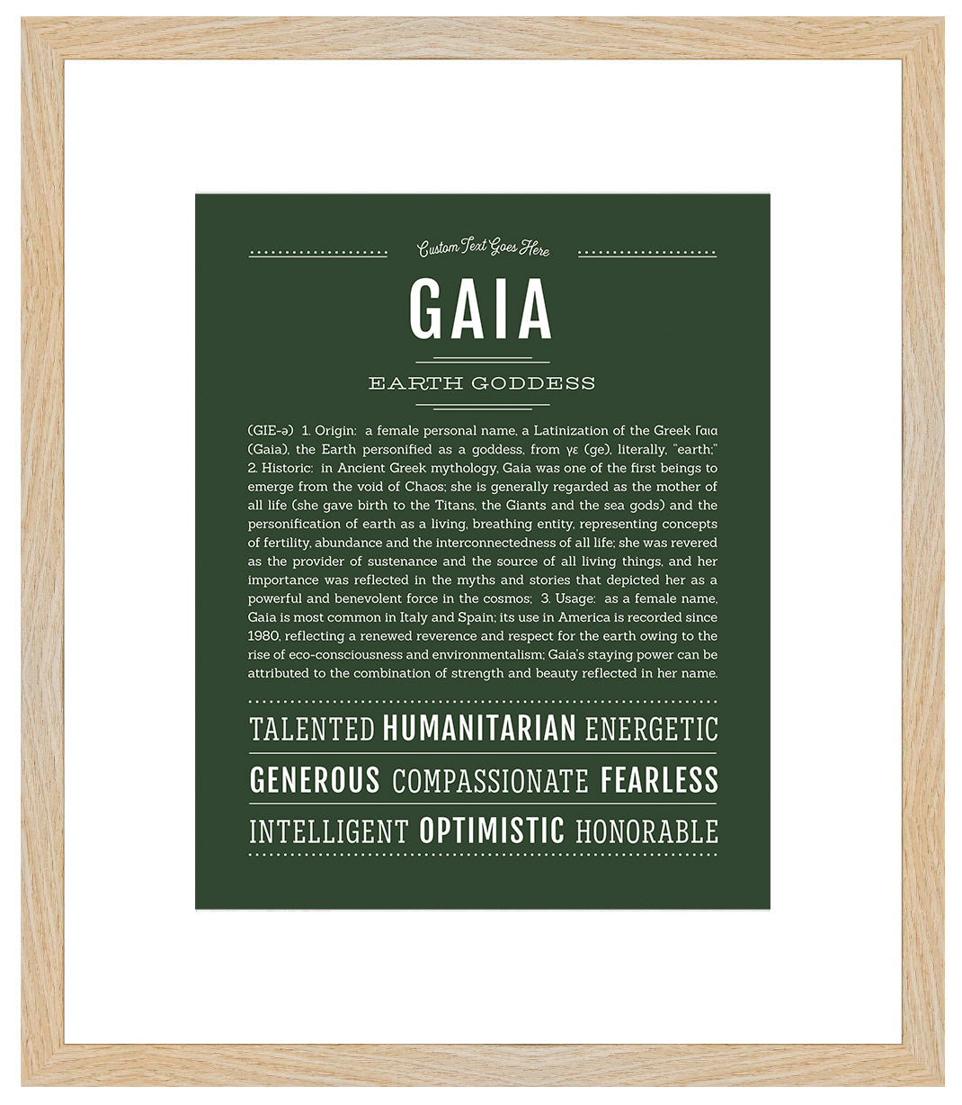 Gaia | Name Art Print