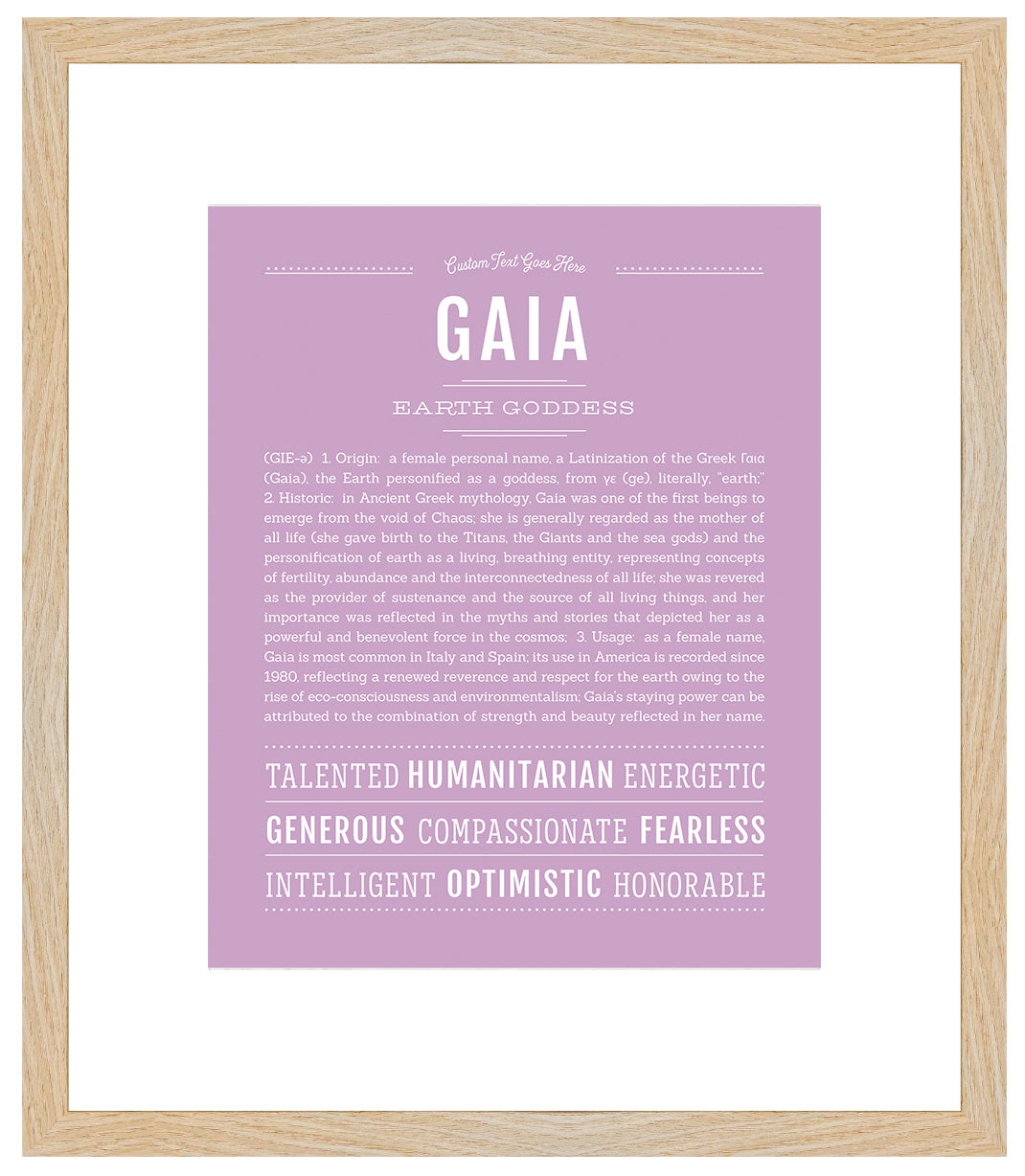 Gaia | Name Art Print