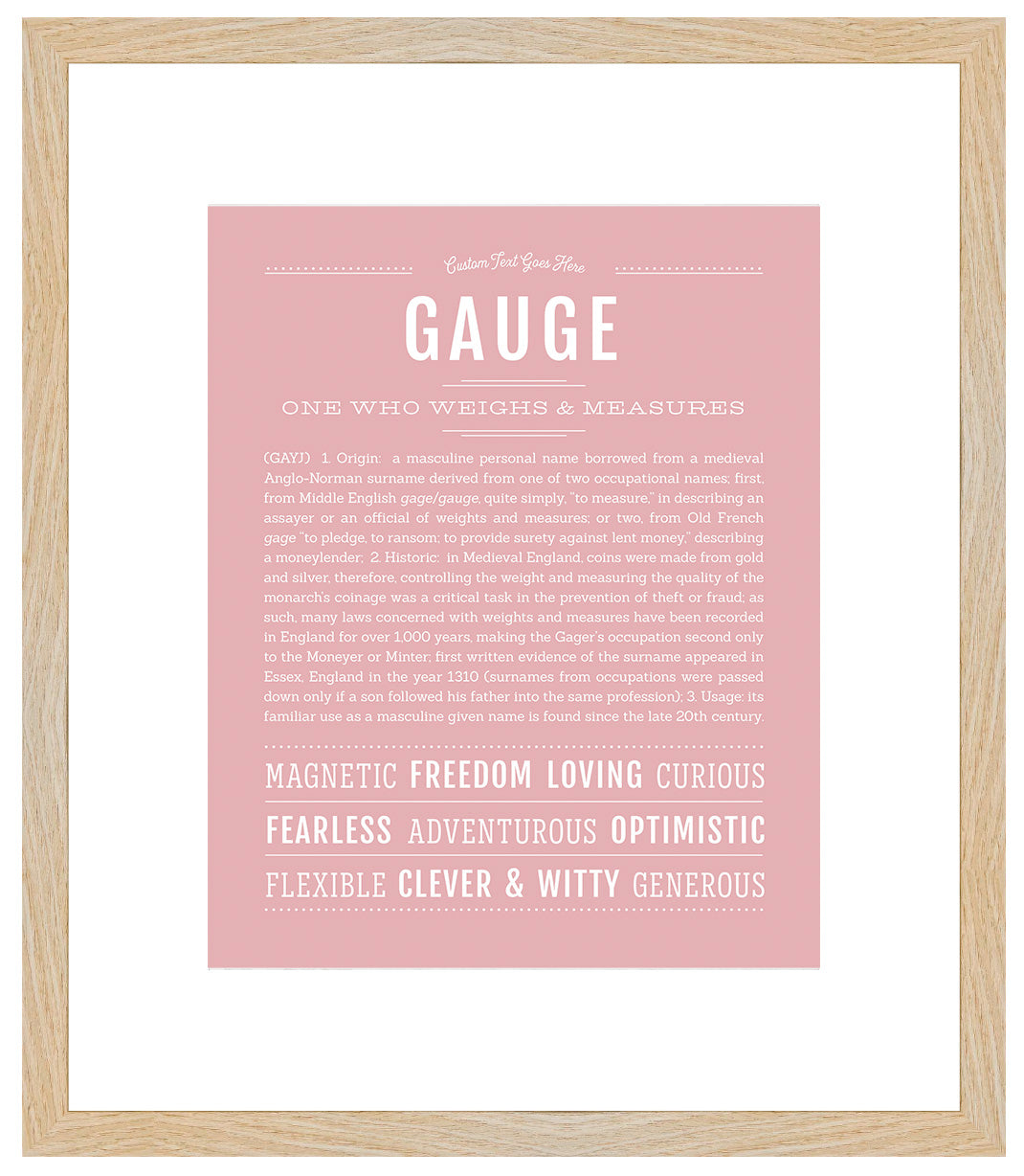 Gauge | Name Art Print