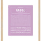 Gauge | Name Art Print