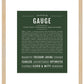 Gauge | Name Art Print