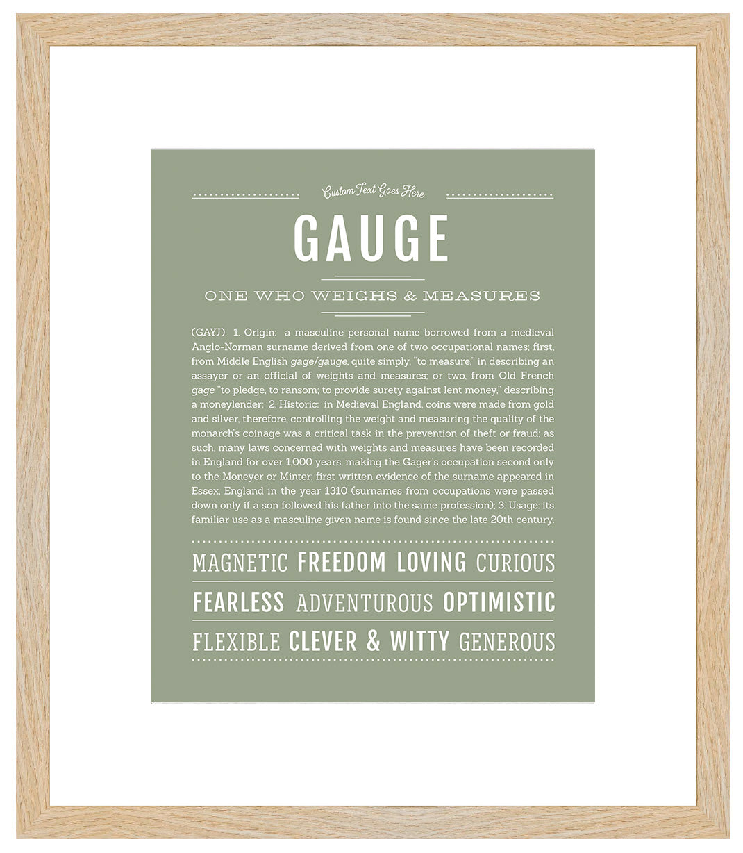 Gauge | Name Art Print