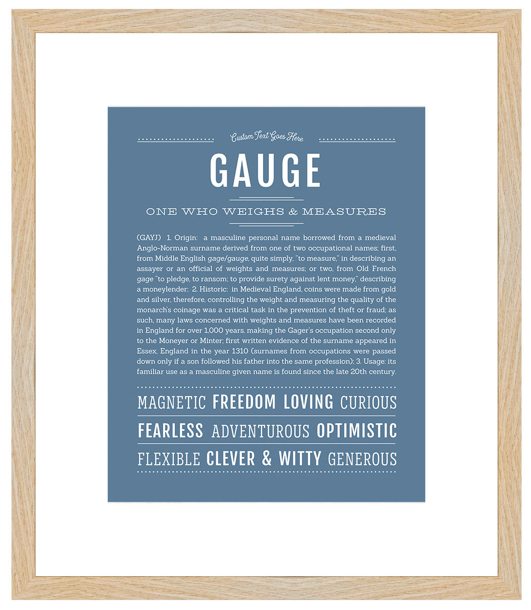 Gauge | Name Art Print