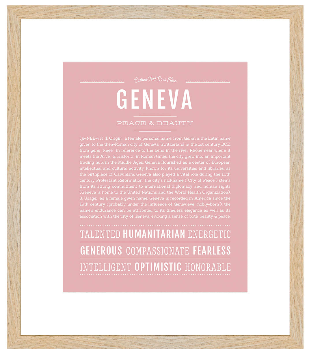 Geneva | Name Art Print