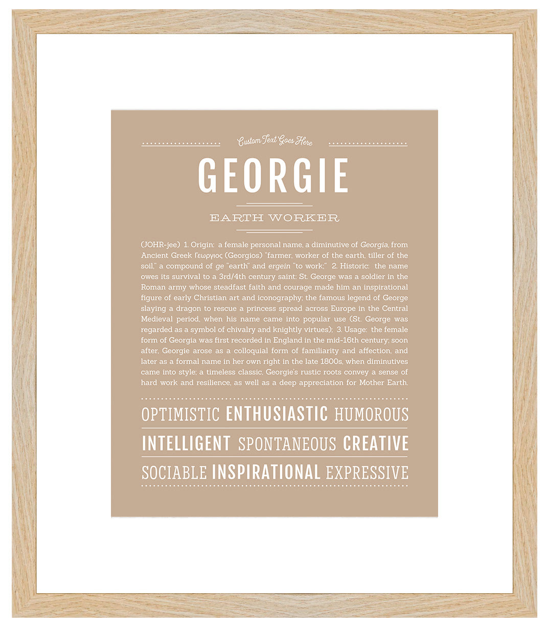 Georgie | Name Art Print