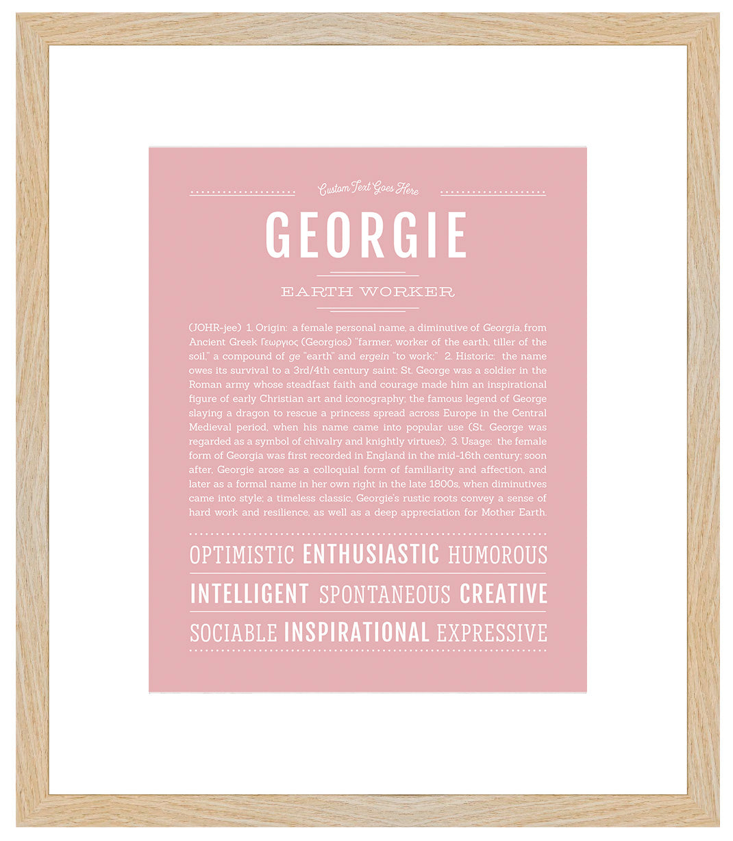 Georgie | Name Art Print