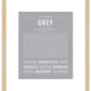 Grey | Name Art Print