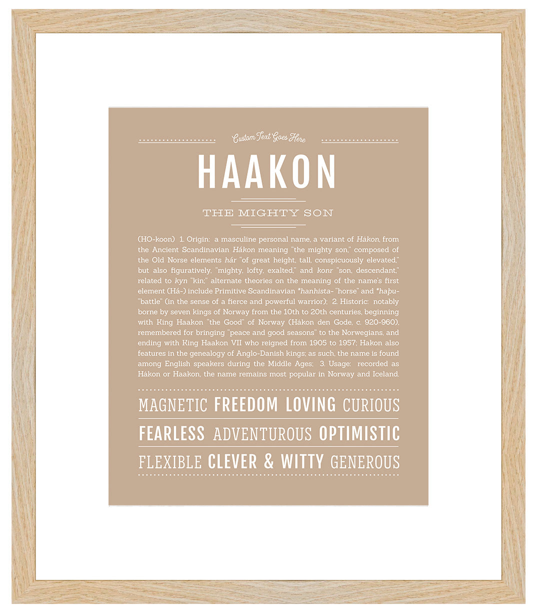 Haakon | Name Art Print