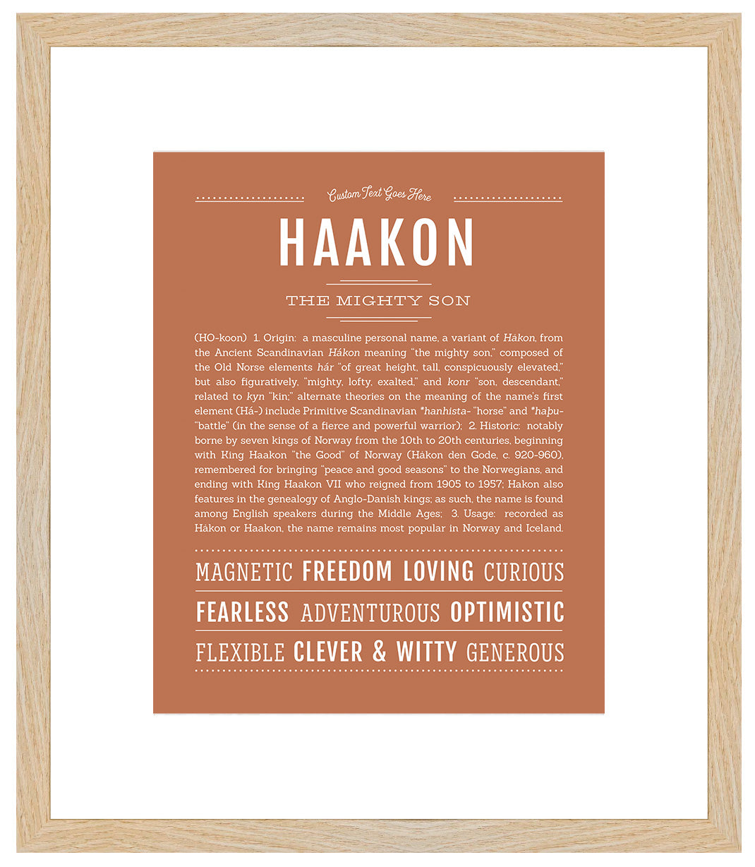 Haakon | Name Art Print