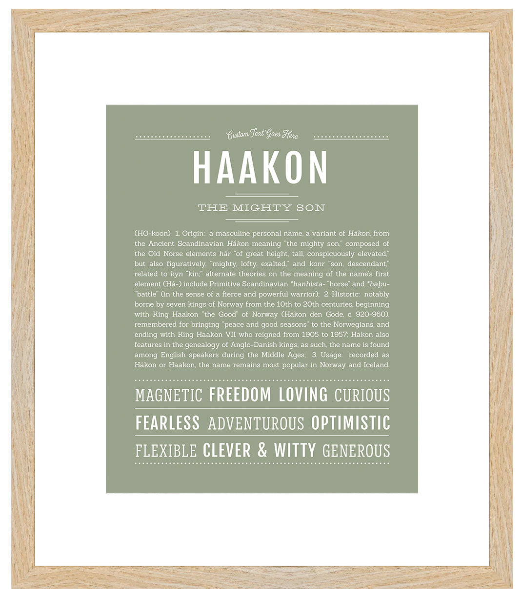 Haakon | Name Art Print