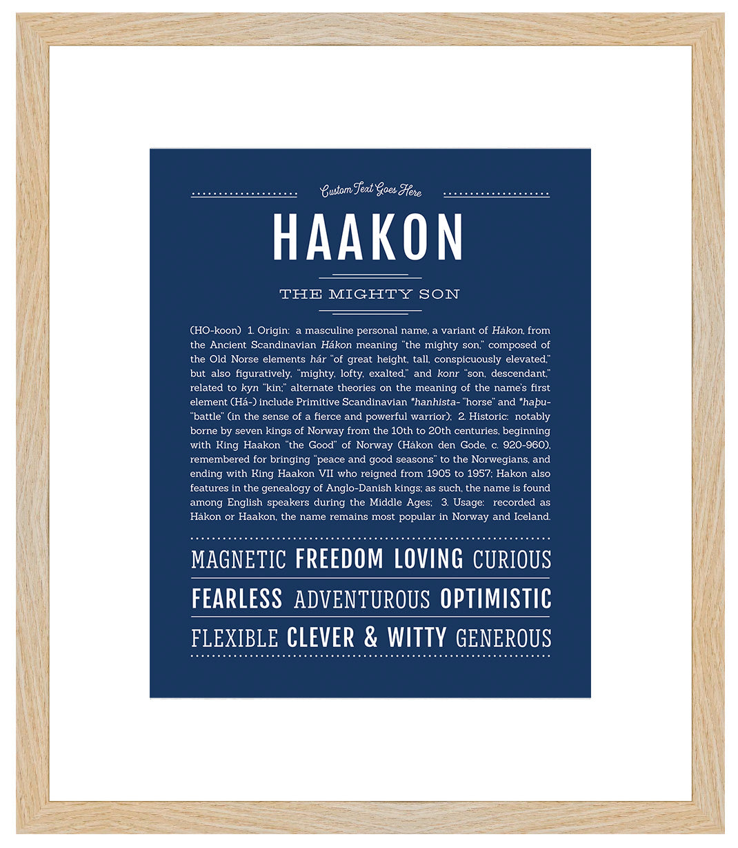 Haakon | Name Art Print