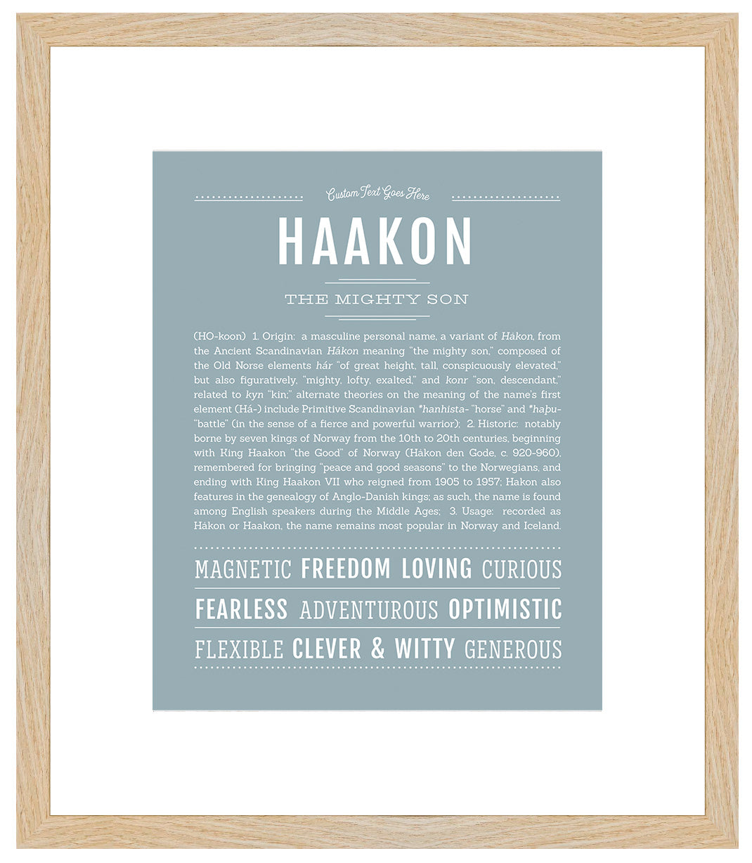 Haakon | Name Art Print