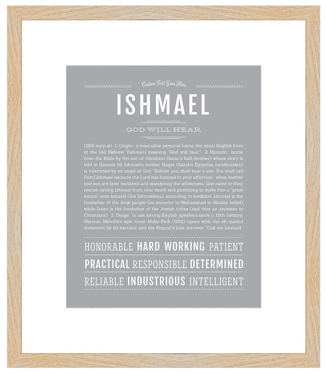 Ishmael | Name Art Print