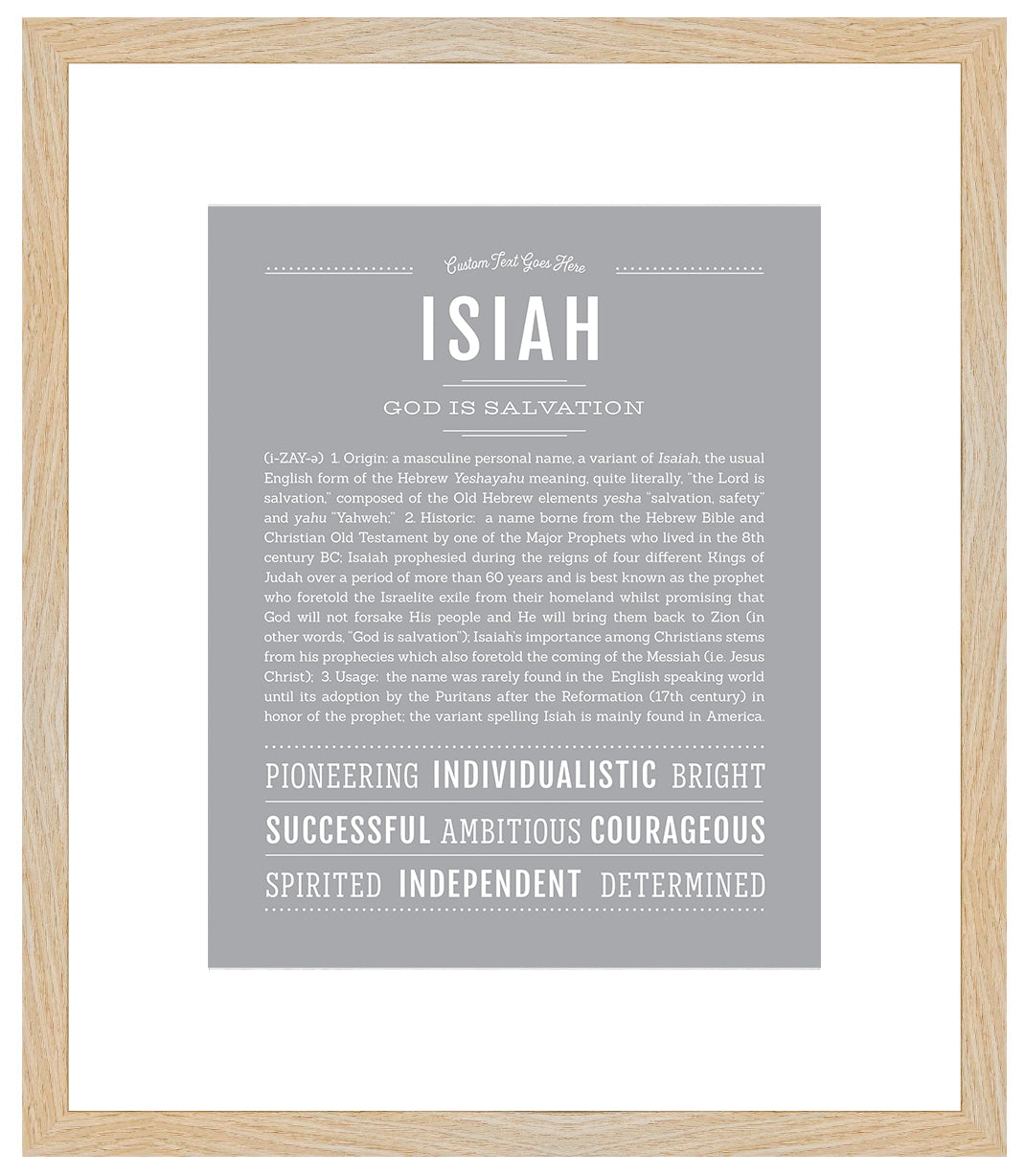 Isiah | Name Art Print