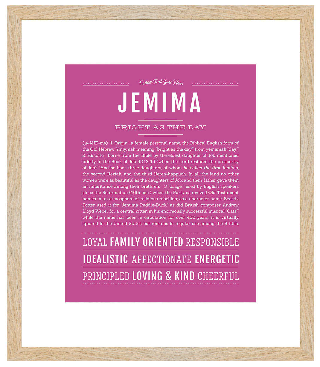 Jemima | Name Art Print