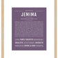 Jemima | Name Art Print