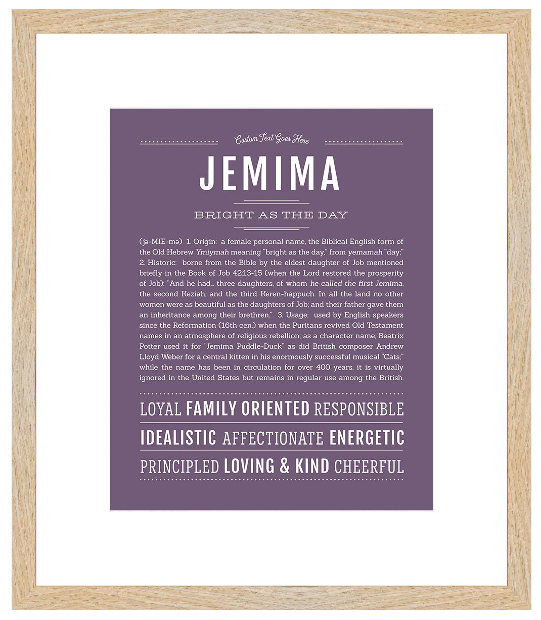 Jemima | Name Art Print