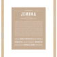 Jemima | Name Art Print