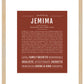 Jemima | Name Art Print