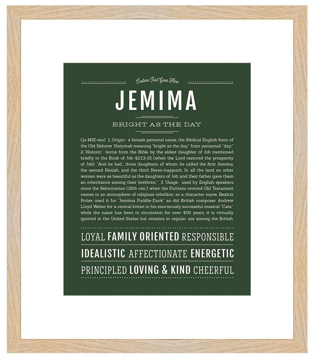 Jemima | Name Art Print