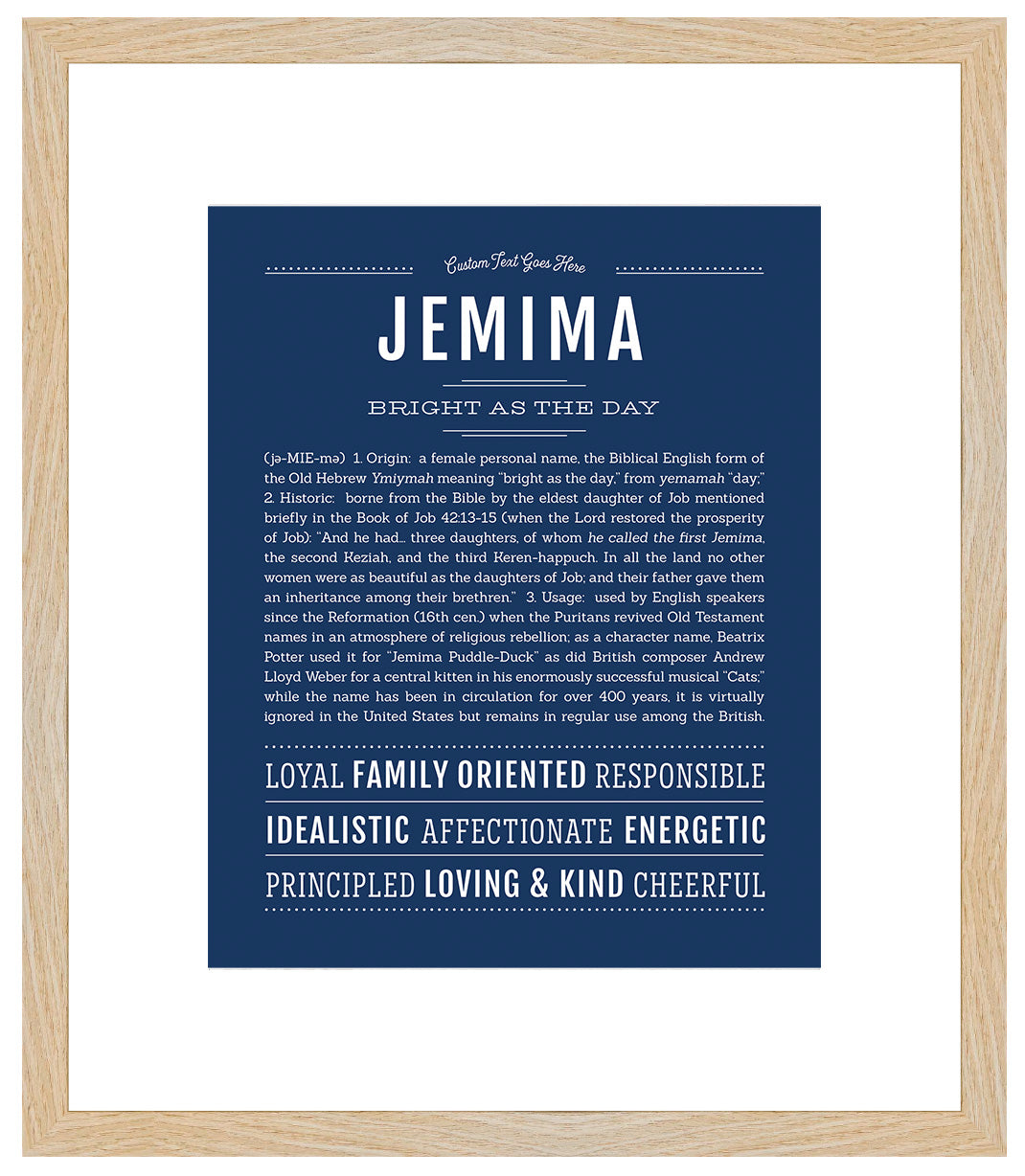 Jemima | Name Art Print