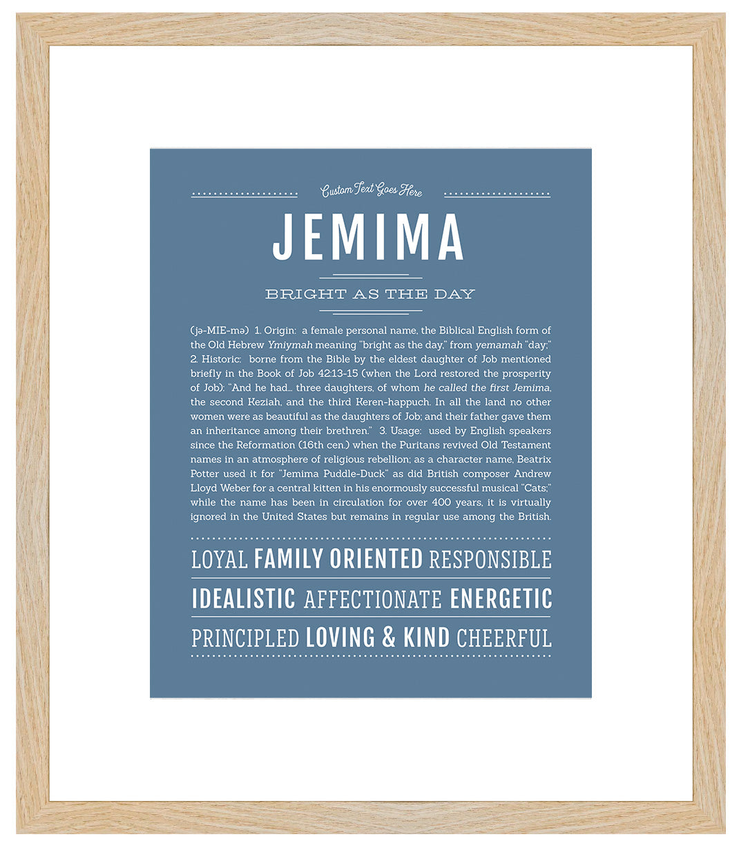 Jemima | Name Art Print